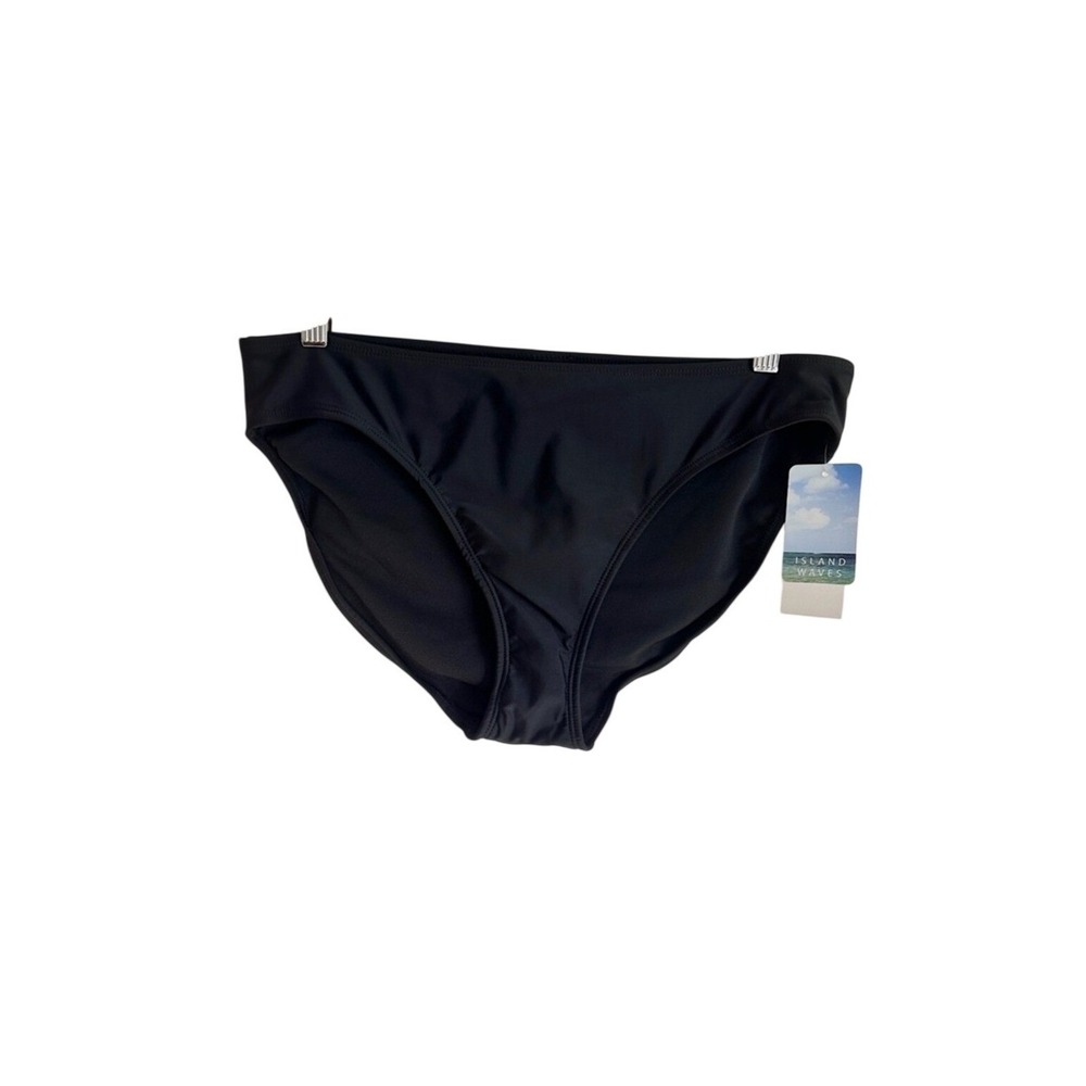 3/$20💥‎ Island Waves NWT Black Swimsuit Bikini Bottoms Sz 12
